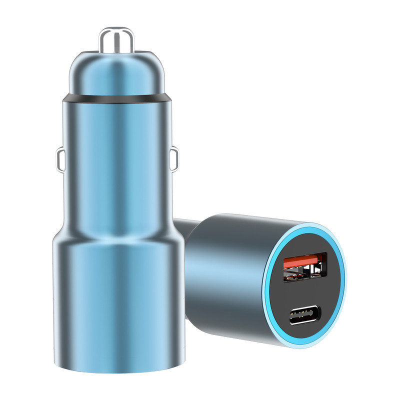 优博士120W/66W双口车载充电器快充适用于苹果华为OPPO超级快充