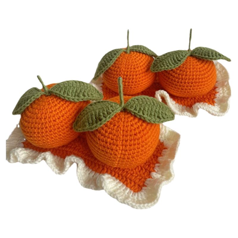 手工编织DIY钩针材料包大吉大利摆件橘子老广文化自制礼物车载