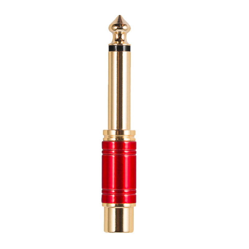 6.5转莲花头 6.5转RCA 6.5转莲花母头 6.35调音台音频转接头插头