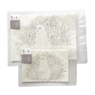 敏小姐水彩线稿本32k宝虹水彩纸动物花卉人物上色填画本水彩线稿