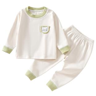 婴儿衣服秋冬保暖秋衣套装分体贴身内衣宝宝春装男宝a类睡衣6春季