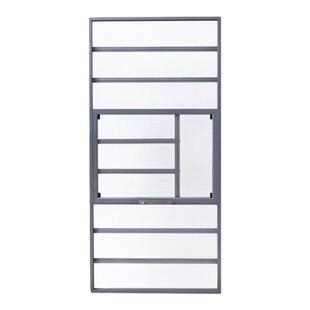 防盗网纱窗护栏一体金刚网高透网拆卸免打孔定制防蚊防猫跳楼阳台