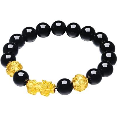 六桂福珠宝足银貔貅手串送男友