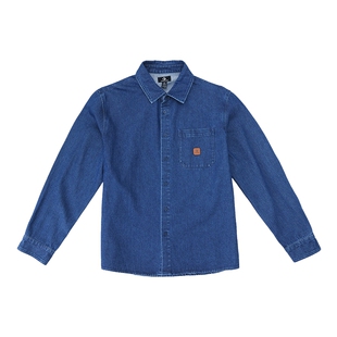 Converse匡威男女外套春新品星箭章牌翻领叠穿牛仔衬衫UCJ418-UHA