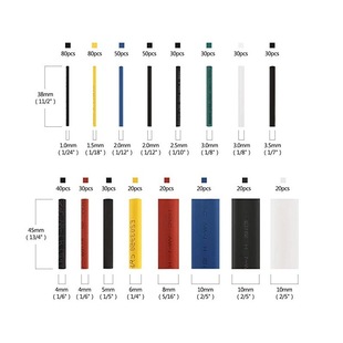 厂家直供580PCS彩色绝缘热缩管ebay盒装 热缩管组合彩色货源