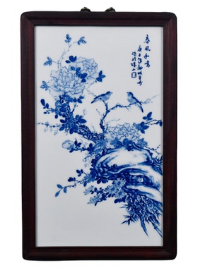 手绘粉彩中式风电视柜陶瓷花瓶