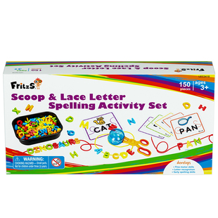 FritzS出口转内销串珠小手穿线字母手部精细动作训练益智早教教具