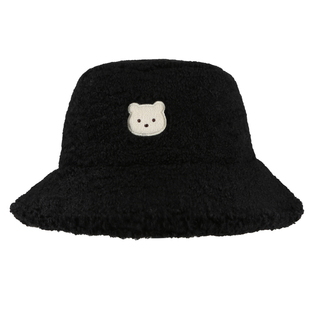 【时尚】lackpard帽子女冬小熊渔夫帽保暖大头围仿羊羔绒泰迪绒