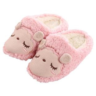 可爱小孩儿童拖鞋冬天卡通包头地板软底静音卧室保暖棉居家亲子鞋