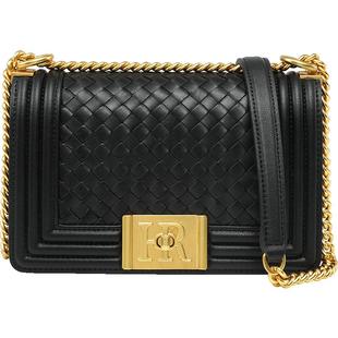 2026新款hr赫莲娜女包商场同款包包羊皮真皮编织单肩包链条斜挎包