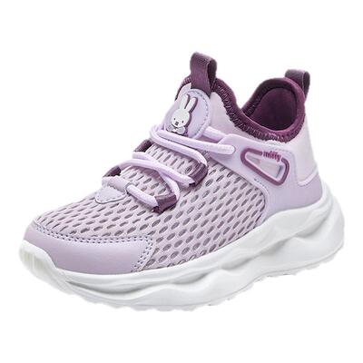 MIFFY米菲童鞋夏季女童网面舒适透气免系带休闲百搭运动鞋跑步鞋