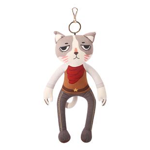 carihome英短喵猫咪毛绒玩偶可爱挂件公仔钥匙扣包包挂件生日礼物
