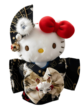 高级感HelloKitty和服毛绒挂件