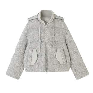 COMMON VALUE「 龛 Niche 」95白鸭绒面包羽绒服马海毛连帽厚外套