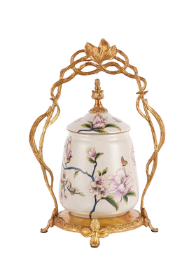 欧美奢华法式装饰提壶储物罐盖盒