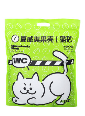 得乐dele天然植物夏威夷果壳猫砂