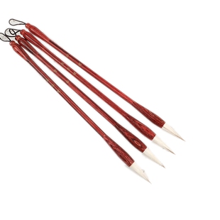 文昌毛笔四支学生布位置书桌摆件金榜题名刻李白杜甫文房四宝