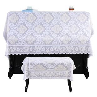 蕾丝钢琴琴披半包简约现代顶披北欧防尘盖布美式半罩高档法式凳罩