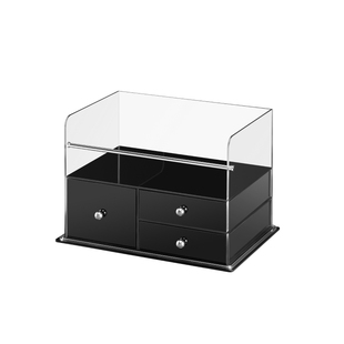 化妆品收纳盒亚克力桌面收纳盒家用大容量防尘梳妆台轻奢置物架