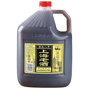 吴越稽山国标八年烧菜可用上海老酒桶装5L装糯米黄酒自饮好酒