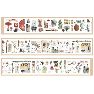 【祈鸟】BOTANIST之实验室本初亮面PET手账和纸胶带分装树下下下