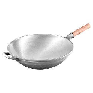 铝锅大厨专用炒锅饭店商用铝马勺聚能葱烧海参加厚老式吕锅燃气灶