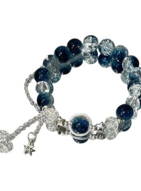 新中式蝴蝶串珠手链同款女款轻奢小众高级气质情侣手串闺蜜礼物潮