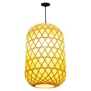 竹编灯笼红黄色吊灯手工编织led发光装饰饭店门头火锅店室内装饰