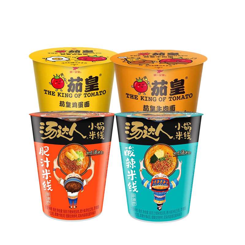 统一汤达人米线桶装整箱酸辣米线