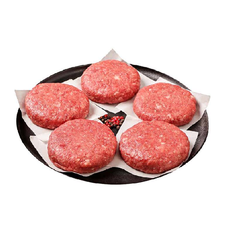 澳谷牧场安格斯牛肉饼谷饲汉堡肉饼儿童早餐半成品新鲜原切纯牛肉