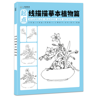 线描控笔训练线稿临摹画册本风景速写写生植物素材铅笔描摹本漫画人物绘画教程书简笔画素描美术儿童创意描红入门画画涂色手绘课件