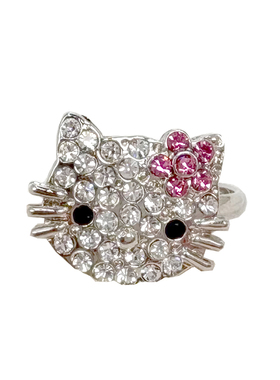 韩国进口女童可爱猫咪食指戒