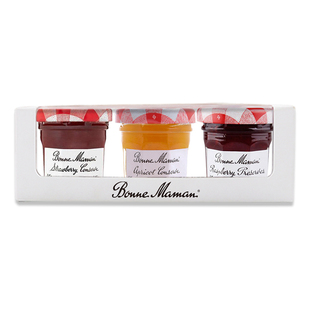 法国进口蓓妮妈妈草莓树莓杏果酱30gx3瓶bonne maman配早餐面包