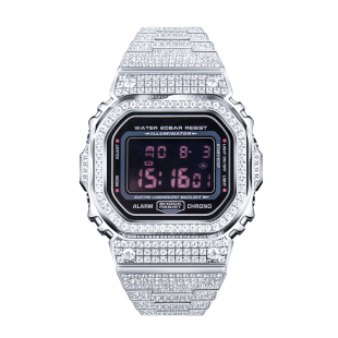 顺丰包邮DW56005610镶钻金属表壳表带改装定制男表镶钻巨浪匠造