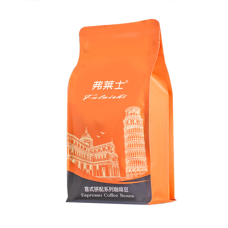 弗莱士意式特浓454g黑咖啡咖啡豆咖啡粉现磨深度烘焙咖啡手冲冷萃