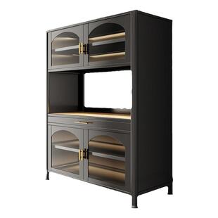 餐边柜厨房置物架落地多层多功能烤箱微波炉家电收纳一体储物橱柜