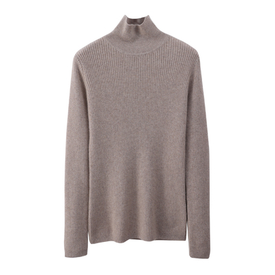 配大衣超好看的高领毛衣女