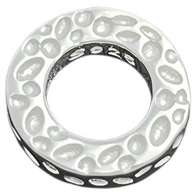 925纯银锤纹隔珠闭口圈盘缠垫片