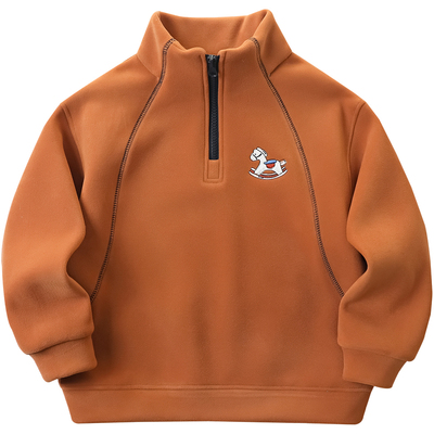 男童冬季纳米绒一体绒卫衣