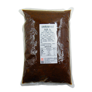 忆霖黑胡椒酱牛排酱2kg商用黑胡椒汁牛排调味酱黑椒酱烤肉意面酱