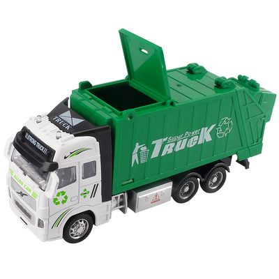 超大号合金垃圾车玩具带分类桶