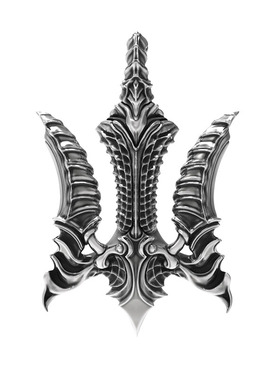 纯银异形海王三叉戟吊坠