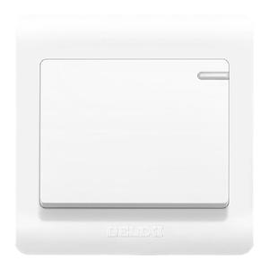 德力西一开单控开关86型1开单联面板墙壁暗装插座家用电灯1位单开