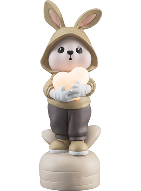 可爱兔子客厅摆件发光爱心灯