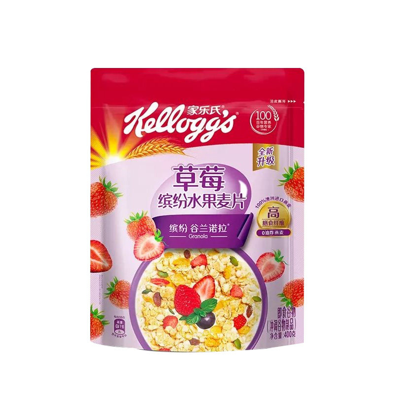 家乐氏草莓缤纷水果麦片400g