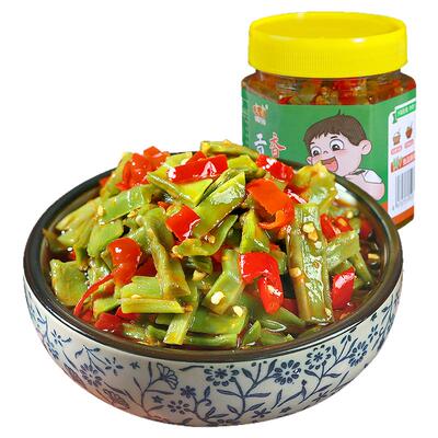 文武剁椒贡菜干开味下饭菜280g瓶装即食泡菜酱菜小咸菜腌菜萝卜干