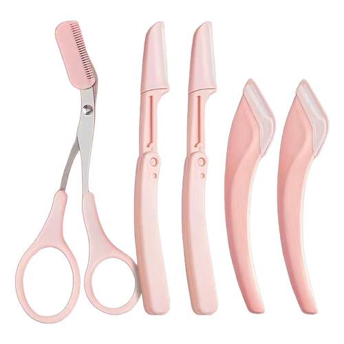 修眉刀带梳子修眉毛剪刀神器初学者安全型防刮刮眉刀剃眉修眉工具