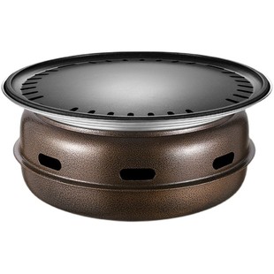 淄博韩式烧烤炉围炉煮茶烤肉锅铸铁炉木炭碳烤炉炭火无烟炉子家用