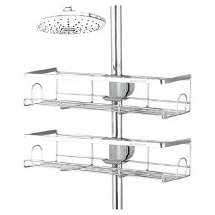 卫生间放洗发水沐浴露置物架浴室洗澡间花洒杆免打孔花洒收纳架子
