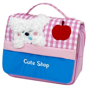 可爱小狗化妆包便携外出洗漱包大容量分区手提收纳包旅行收纳袋